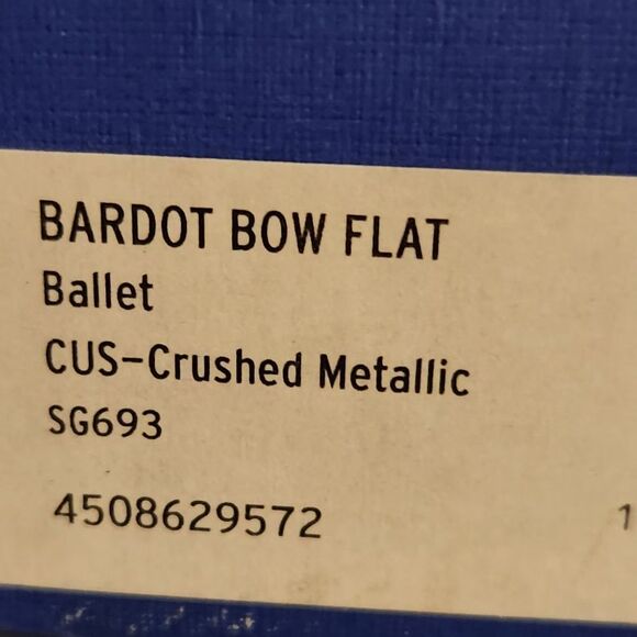 Stuart Weitzman Bardot Mettalic Bow Leather  Ballet Flats Size 6.5 - Picture 5 of 5